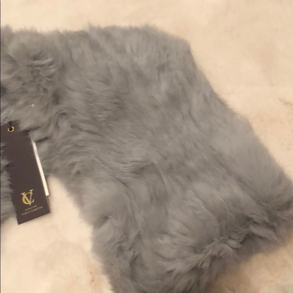 Vince Camuto Rabbit Fur Scarf - Picture 6 of 11